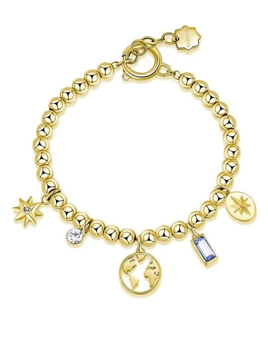 Brosway Bracciale con perline placcato oro e pendente Chakra BHKB119 donna