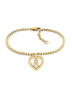 Tommy Hilfiger Elegante bracciale con monogramma a cuore placcato oro 2780921 donna