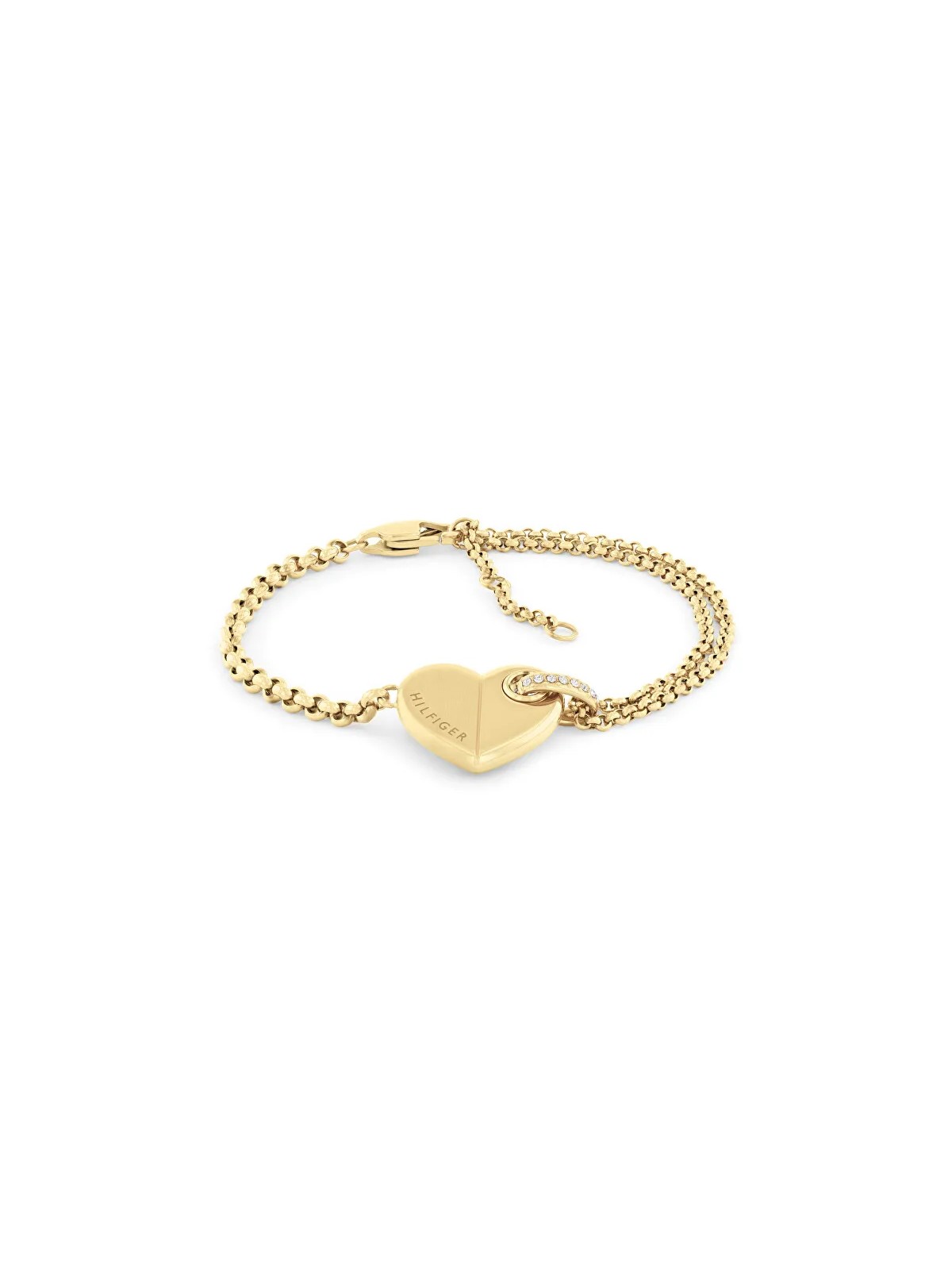 Tommy Hilfiger Splendido bracciale placcato oro con cuore audace 2780929 donna