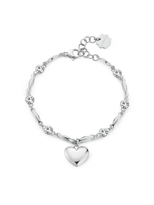 Brosway Bellissimo bracciale in acciaio con cristilla a forma di cuore e chakra BHKB211 donna
