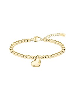 Hugo Boss Bracciale romantico da donna in acciaio placcato oro Beads 1580643 donna