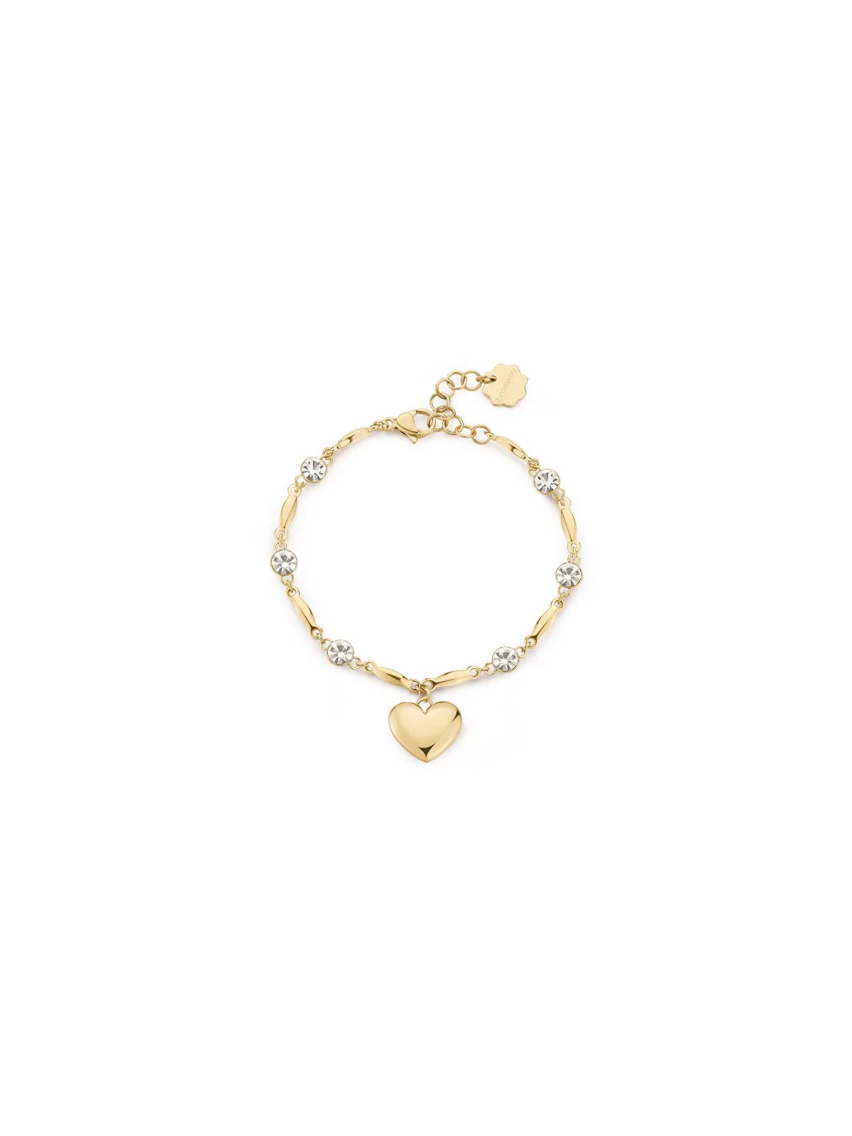Brosway Bellissimo braccialetto placcato oro con cristalli a forma di cuore e chakra BHKB212 donna