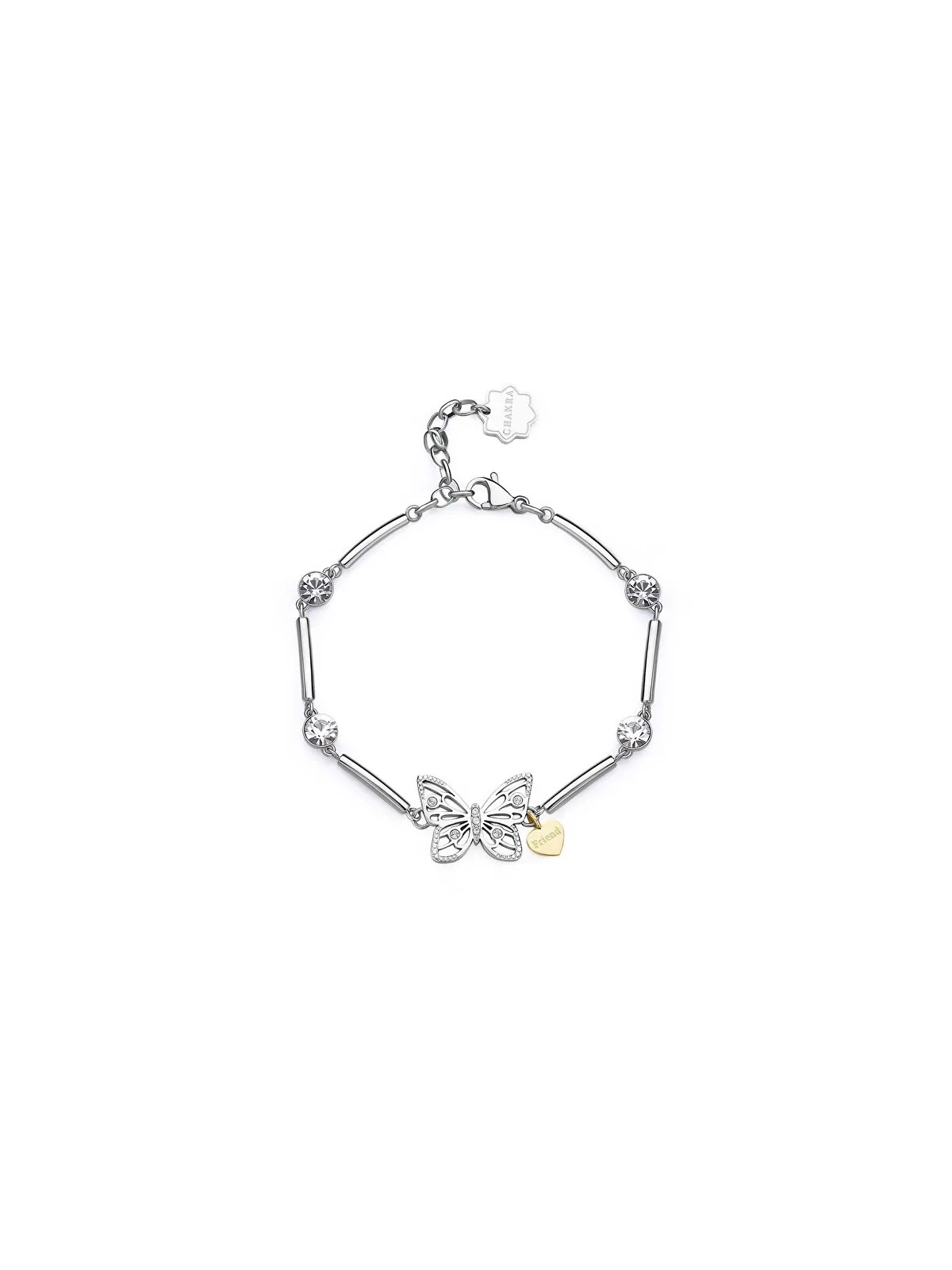 Brosway Affascinante bracciale bicolore con cristilla Chakra Farfalla BHKB170 donna