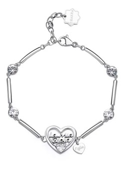 Brosway Bracciale in acciaio delicato a forma di cuore con cristalli dei chakra BHKB169 donna