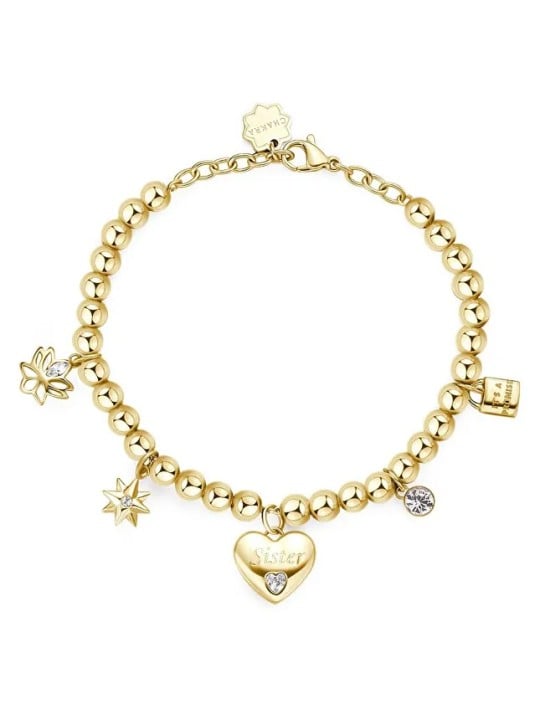Brosway Bracciale rigido placcato oro con ciondoli Chakra Sister BHKB168 donna