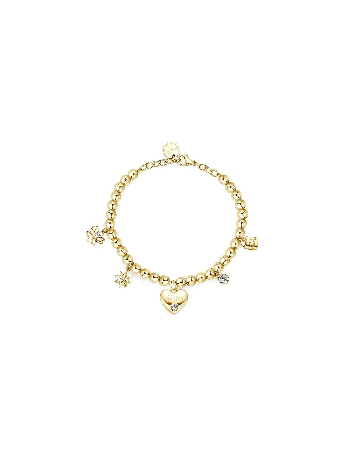 Brosway Bracciale rigido placcato oro con ciondoli Chakra Sister BHKB168 donna