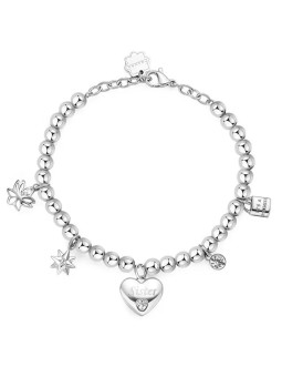 Brosway Bracciale in acciaio con ciondoli Sestra Chakra BHKB167 donna