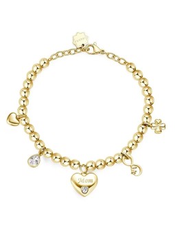 Brosway Bracciale a sfera placcata oro con ciondoli Chakra della Madre BHKB166 donna