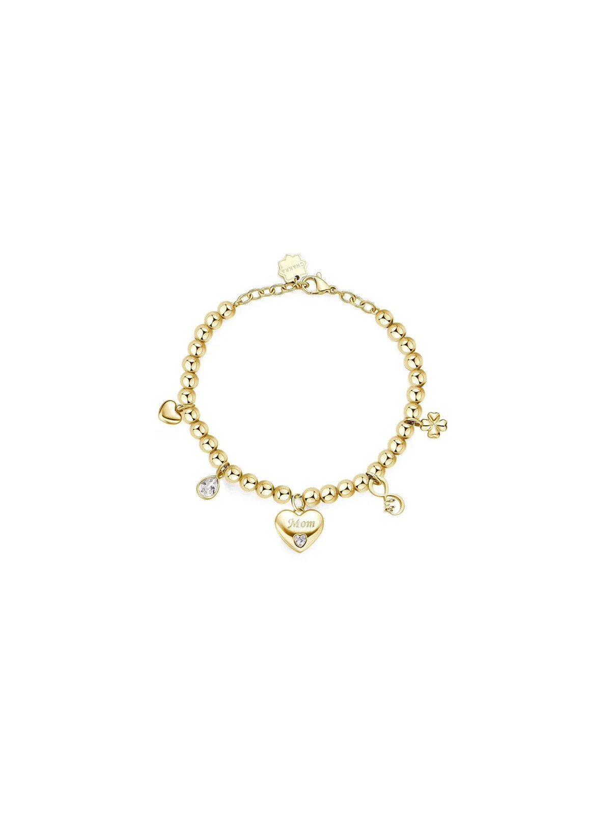 Brosway Bracciale a sfera placcata oro con ciondoli Chakra della Madre BHKB166 donna