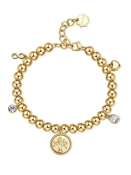 Brosway Bracciale a sfere placcato oro con ciondoli Chakra BHKB160 donna