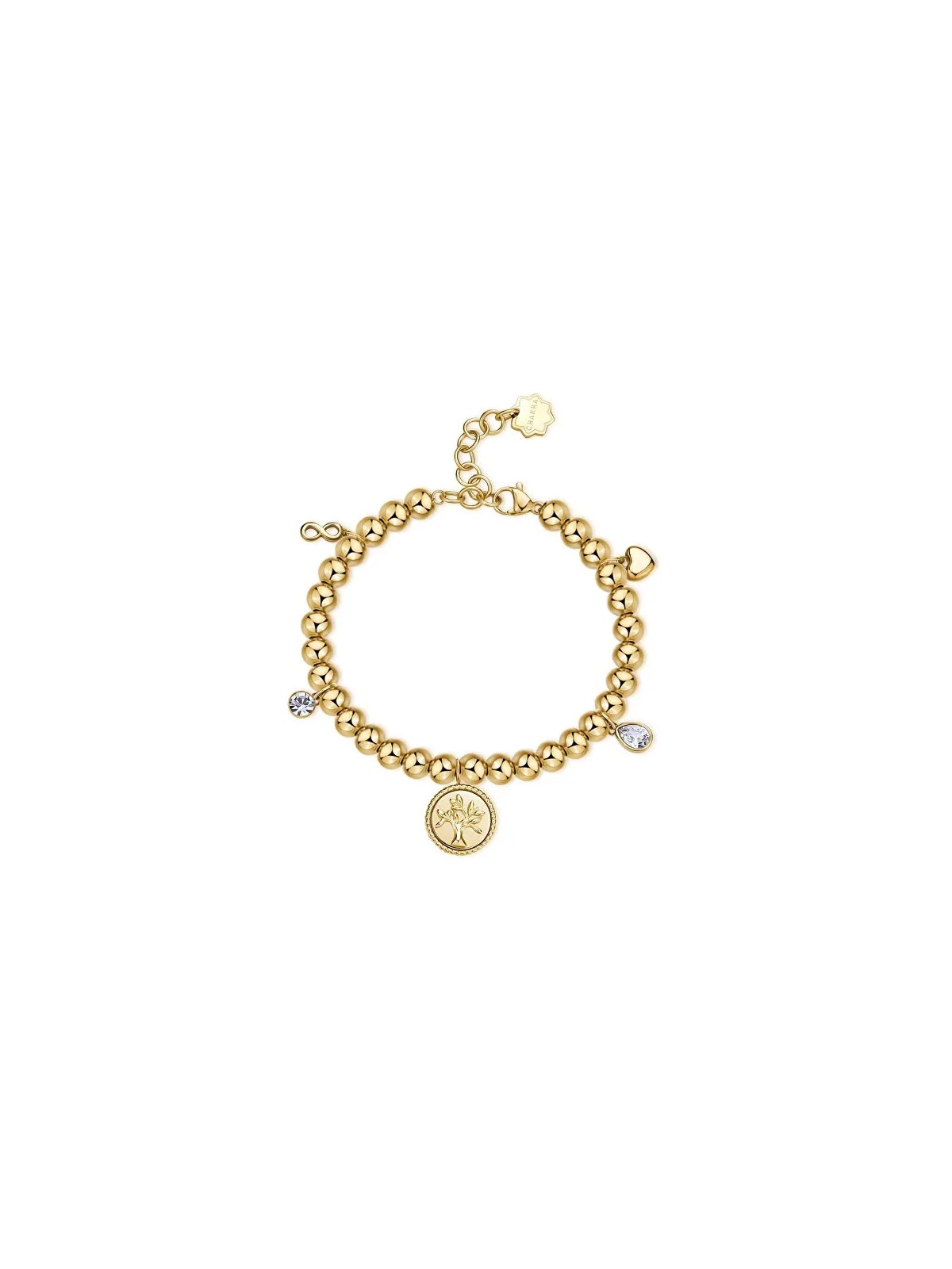 Brosway Bracciale a sfere placcato oro con ciondoli Chakra BHKB160 donna