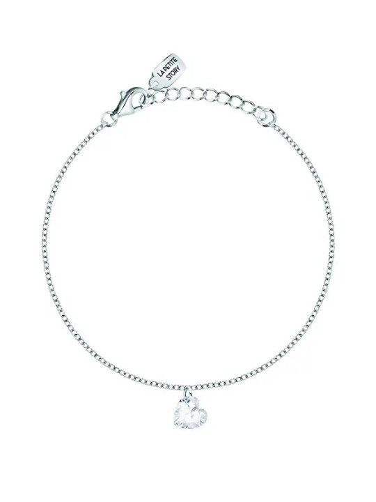 La Petite Story Delicato bracciale in argento con cuore trasparente Argento LPS05AWV54 donna