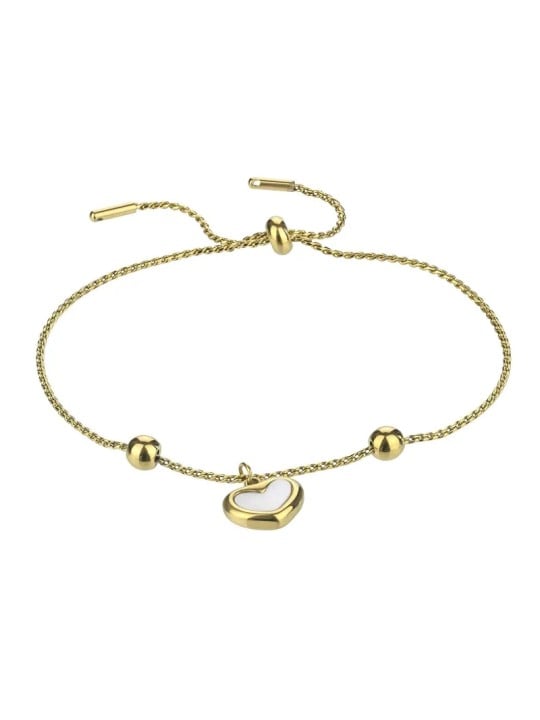 Emily Westwood Bracciale romantico in acciaio con cuori Jazlyn EWB24001G donna