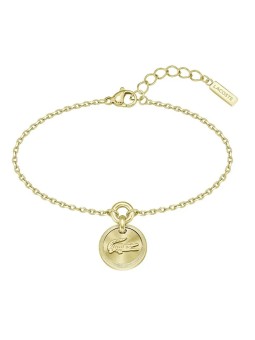 Lacoste Bracciale in acciaio placcato oro con coccodrillo Memento 2040423 donna
