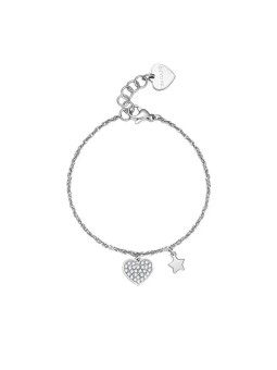 S'Agapõ Bracciale in acciaio con pendenti Aurora SAR26 donna