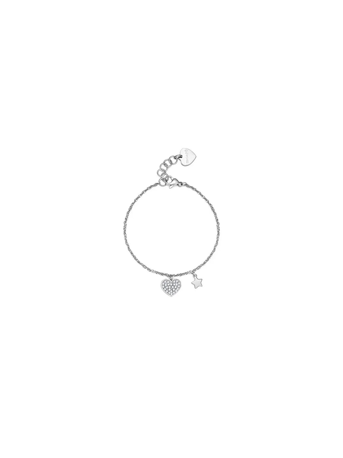 S'Agapõ Bracciale in acciaio con pendenti Aurora SAR26 donna