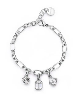 Brosway Bracciale in acciaio scintillante con pendenti Symphonia BYM191 donna