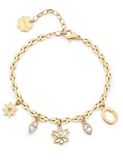 Brosway Bracciale unico placcato oro con pendenti Chakra BHKB252 donna