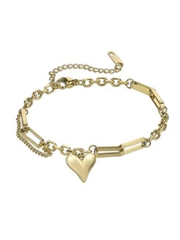 Marc Malone Bracciale placcato oro con cuore Bracciale in oro scarlatto MCB24003G donna