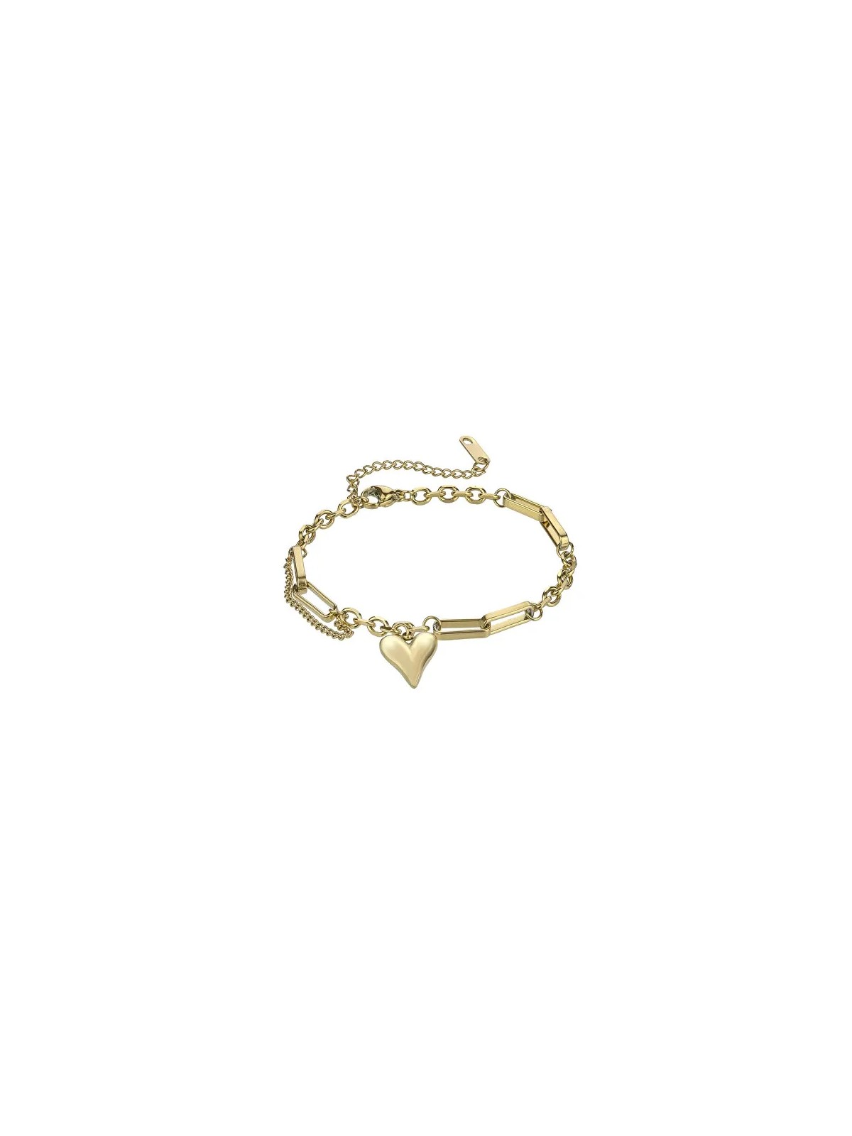 Marc Malone Bracciale placcato oro con cuore Bracciale in oro scarlatto MCB24003G donna