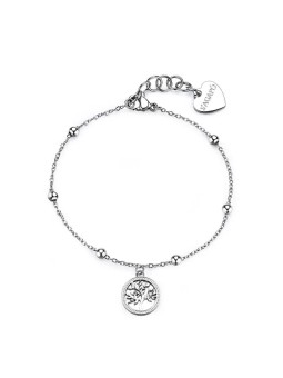 S'Agapõ Bracciale in acciaio con ciondolo Albero della Vita Strega SWH20 donna