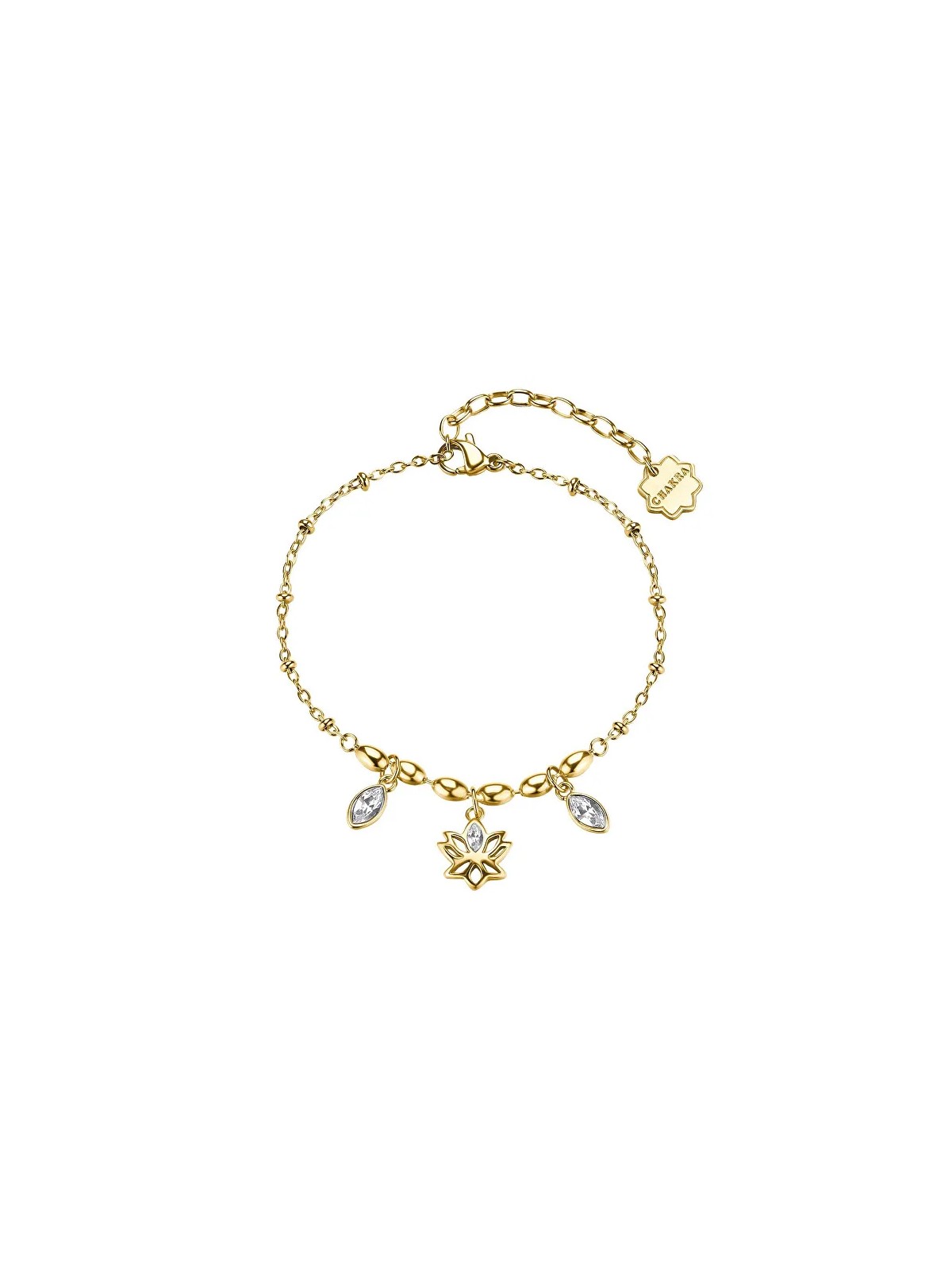 Brosway Affascinante bracciale placcato oro con fiore di loto Chakra BHKB260 donna