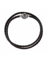 Disney Bracciale doppio in pelle Black Panther Marvel B600612L.CS uomo