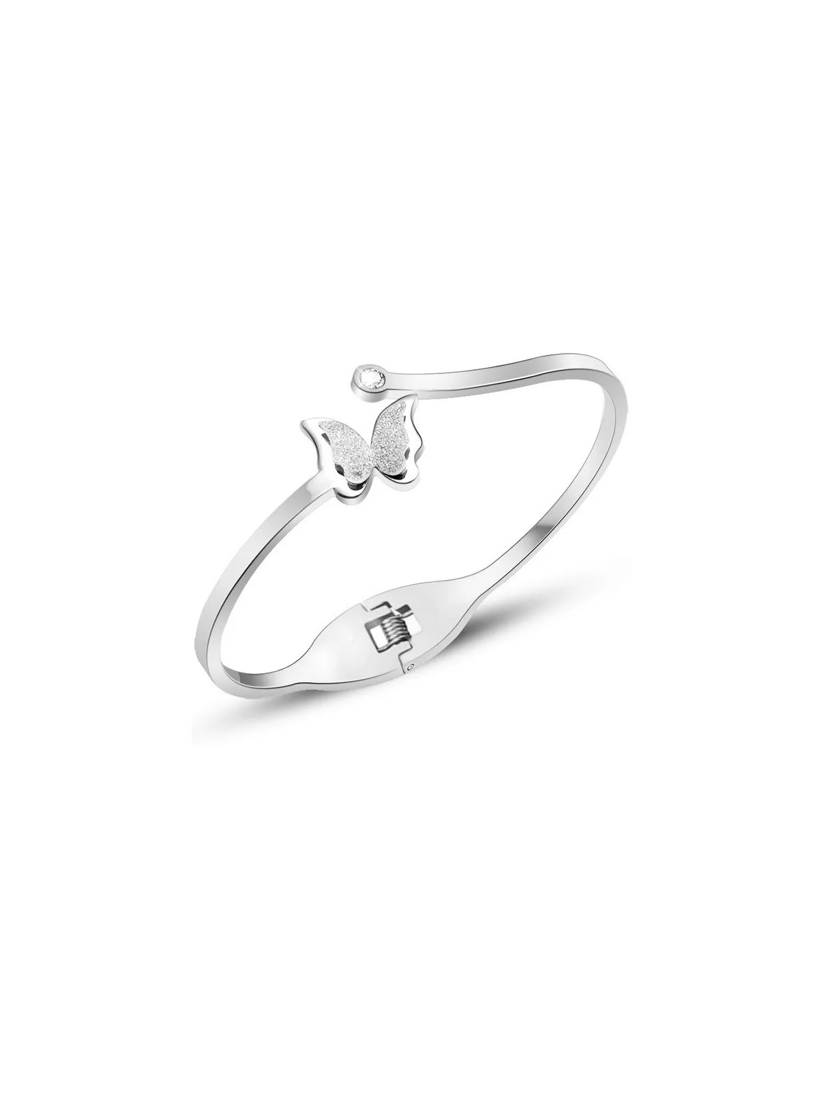 Troli Bracciale romantico a farfalla in metallo con farfalla KBS-154-SIL donna