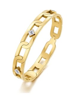 Brosway Elegante bracciale placcato oro con cristallo With You BWY20 donna