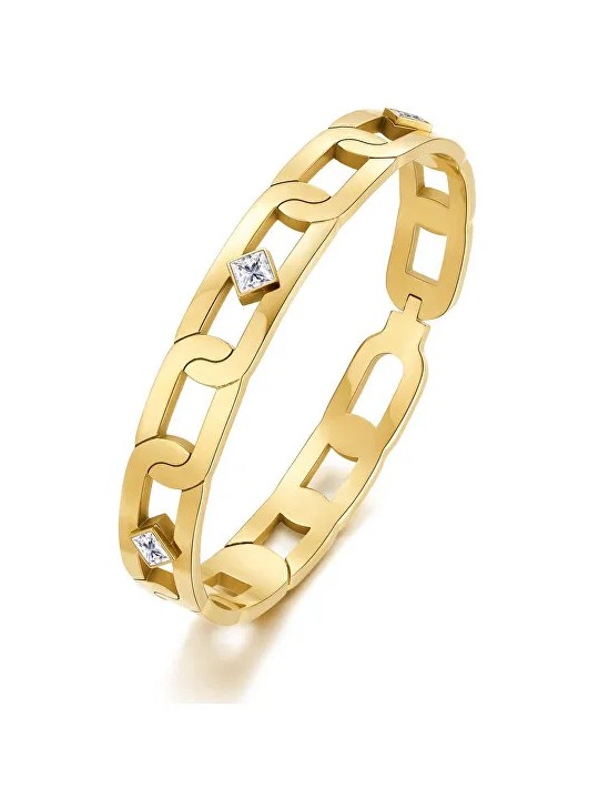 Brosway Elegante bracciale placcato oro con cristallo With You BWY20 donna