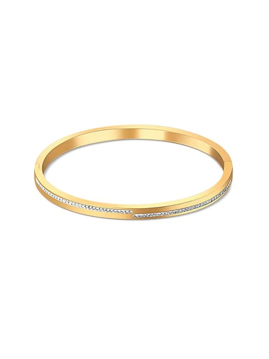 JVD Bracciale placcato oro massiccio con zirconi SSSB0055XI8GO - Dimensioni: 7 x 5.9 cm donna