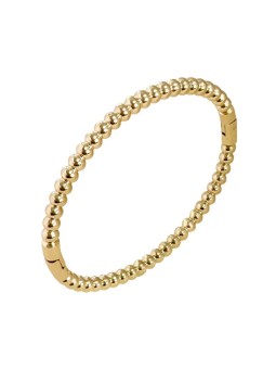 Troli Bracciale a sfere massicce in acciaio placcato oro da donna