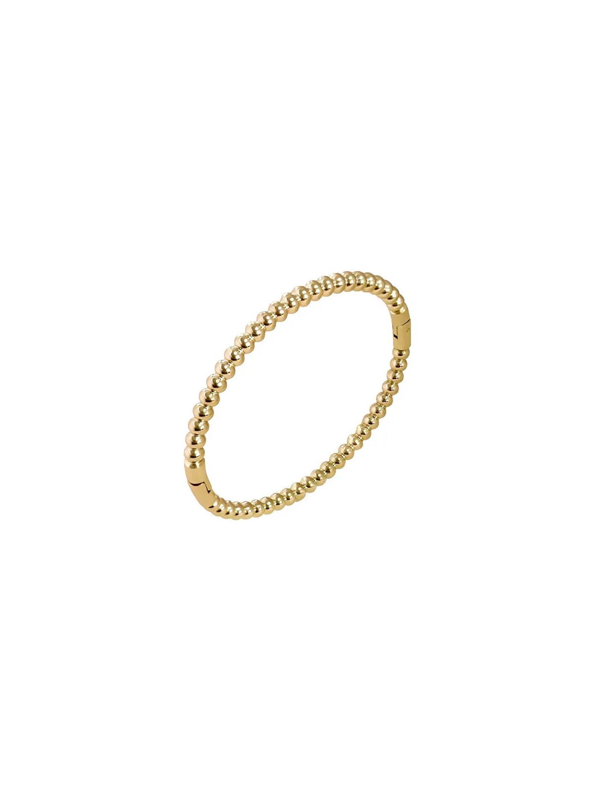 Troli Bracciale a sfere massicce in acciaio placcato oro da donna