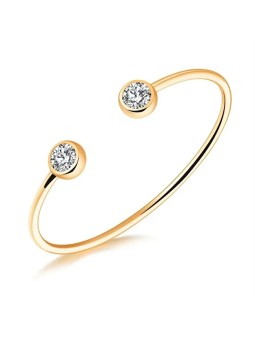Troli Bracciale aperto massiccio con zirconi donna