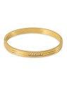 Troli Bracciale massiccio alla moda in acciaio placcato oro donna