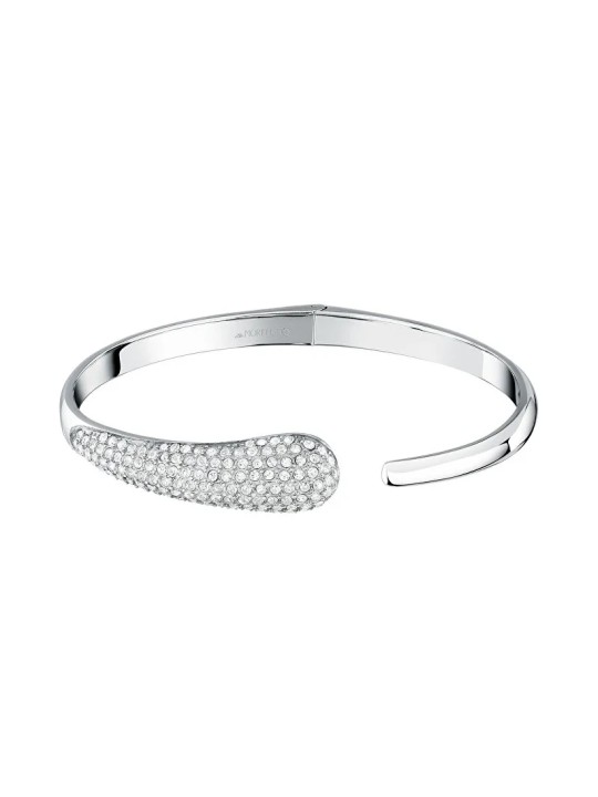Morellato Bracciale in acciaio massiccio con cristalli Design SAYP18 - Diametro: 5.6 cm donna