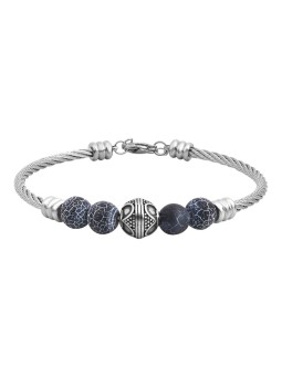 Troli Elegante bracciale in acciaio con perline VEDB0291S-A unisex