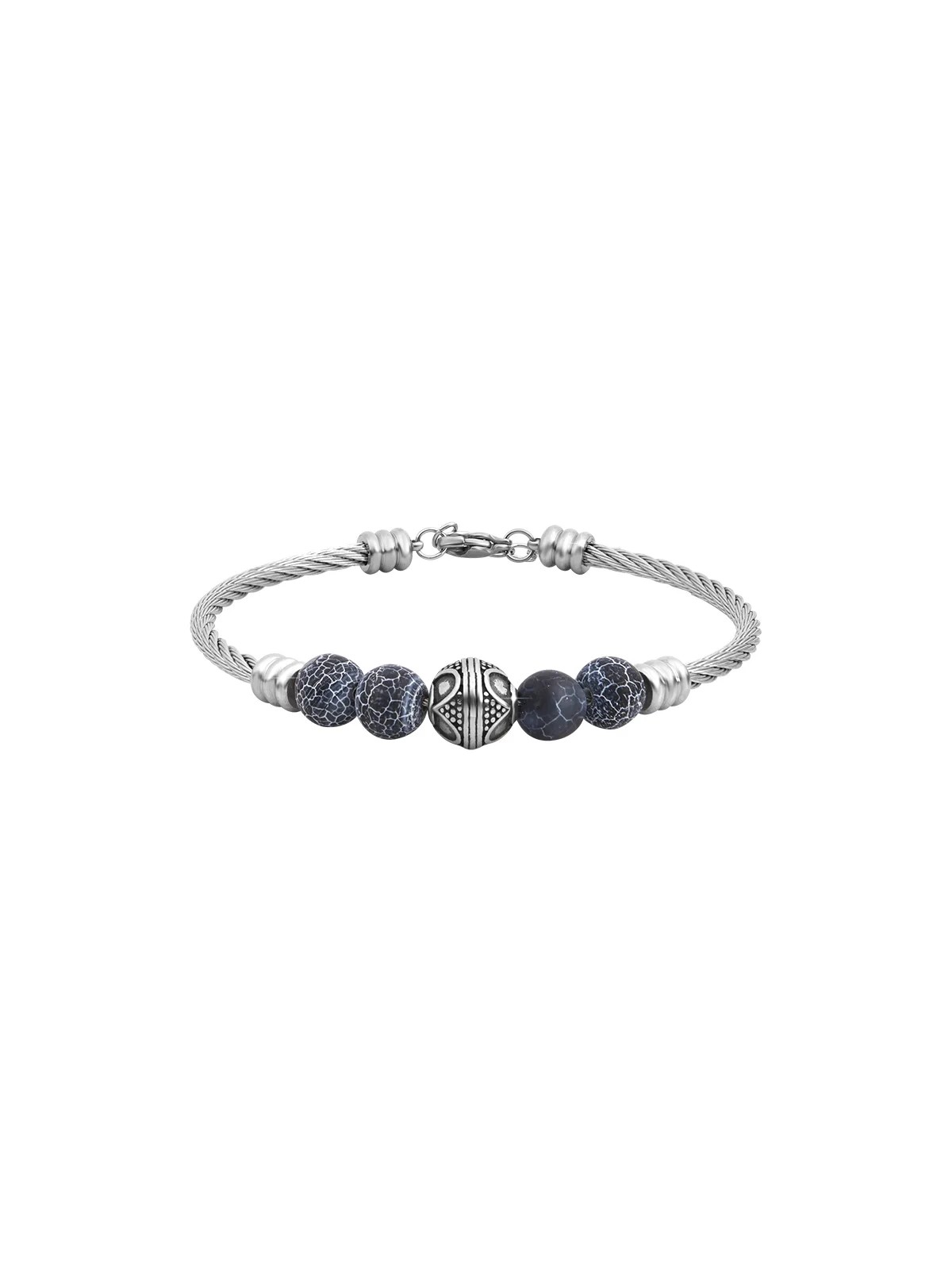 Troli Elegante bracciale in acciaio con perline VEDB0291S-A unisex