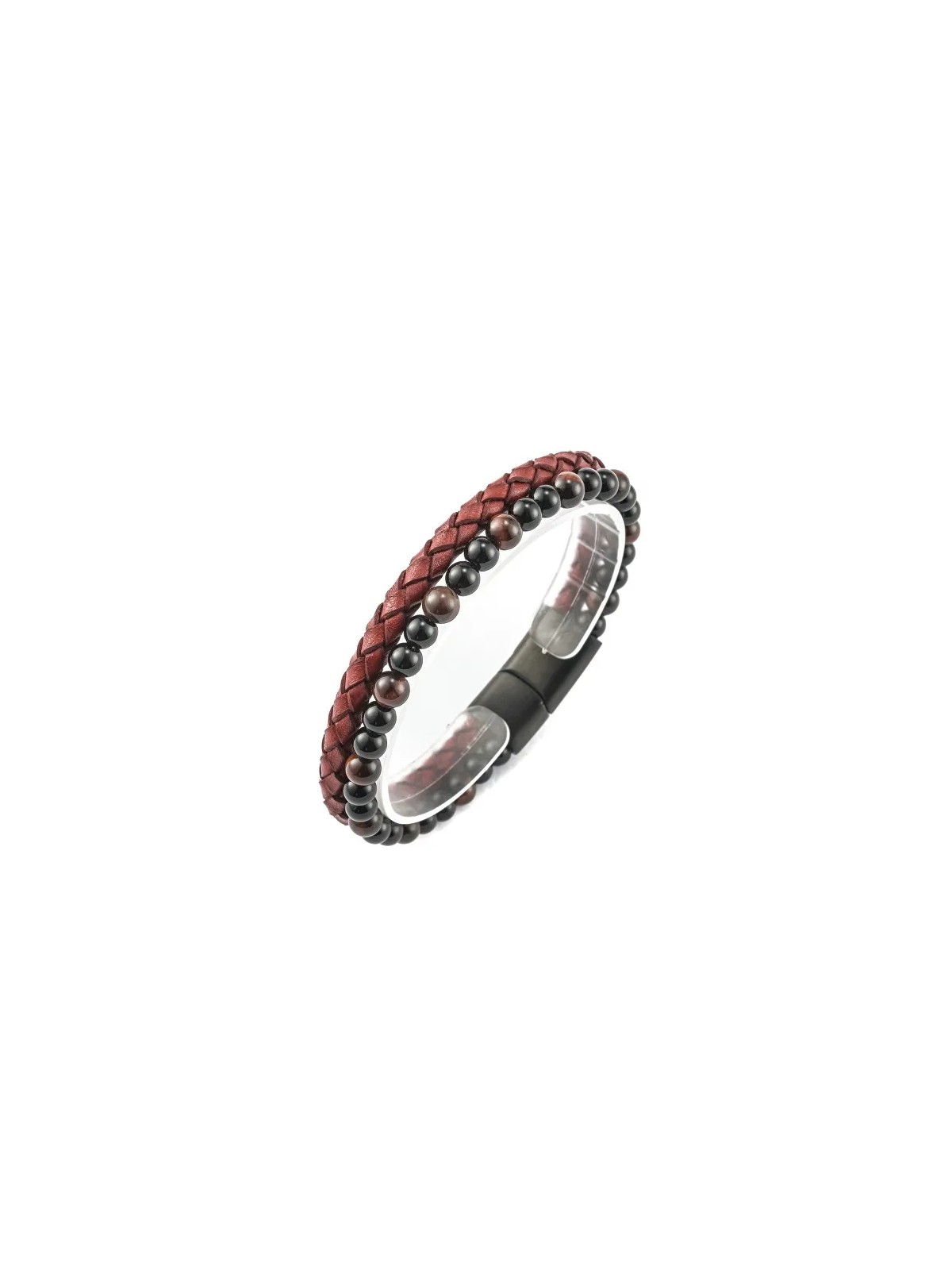 Troli Bracciale originale in pelle con perline VSB002BR-PET uomo