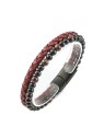 Troli Bracciale originale in pelle con perline VSB002BR-PET uomo