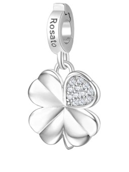 Rosato Ciondolo in argento con zirconi Story RZ182R quadrifoglio donna