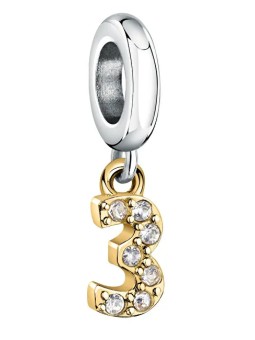 Morellato Ciondolo bicolore in acciaio numero "3" Drops SCZ1304 donna