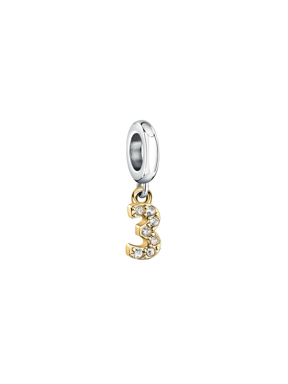 Morellato Ciondolo bicolore in acciaio numero "3" Drops SCZ1304 donna