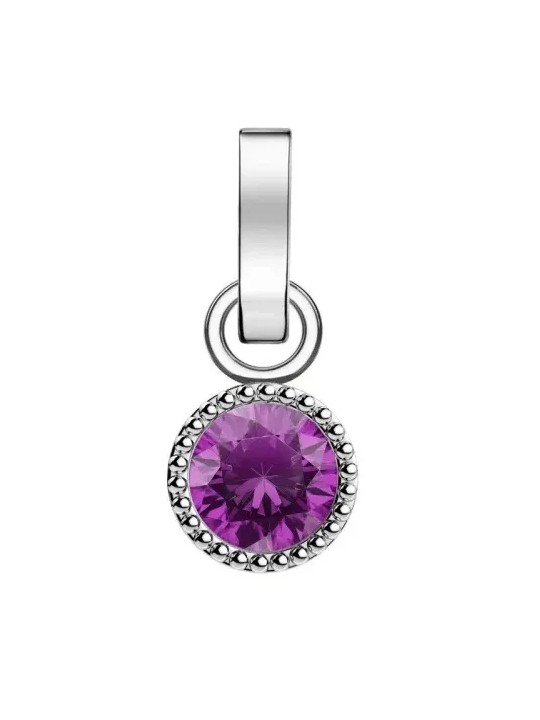 Rosefield Ciondolo in acciaio per donna nata a febbraio PE-Argento-Feb donna