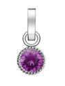 Rosefield Ciondolo in acciaio per donna nata a febbraio PE-Argento-Feb donna