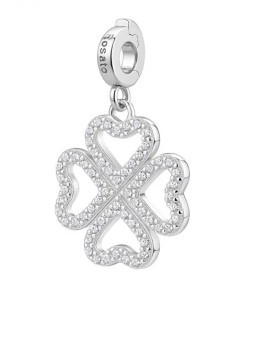 Rosato Ciondolo in argento lucido Clover Storie RZ247R donna