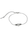 Troli Bracciale sottile in acciaio con cuore donna