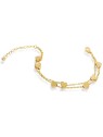 Troli Bracciale a forma di cuore in acciaio placcato oro donna