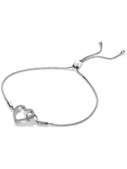 Hot Diamonds Bracciale in argento con diamante autentico Flora DL589 donna