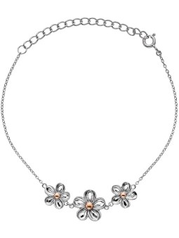 Hot Diamonds Bracciale in argento con fiori Non ti scordar di me DL596 donna